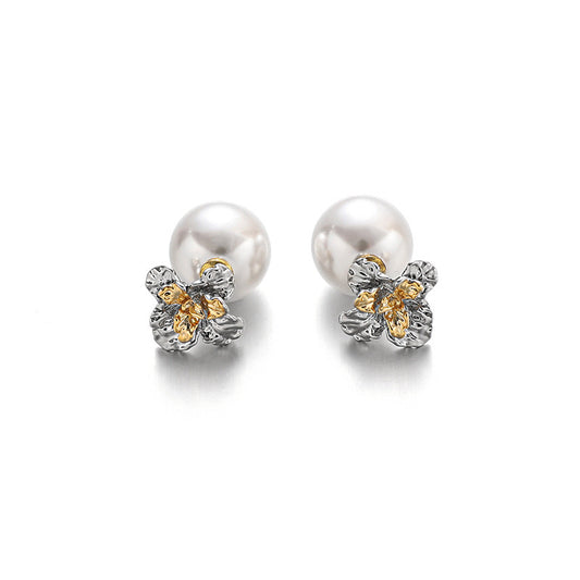 Flower Pearl Earrings