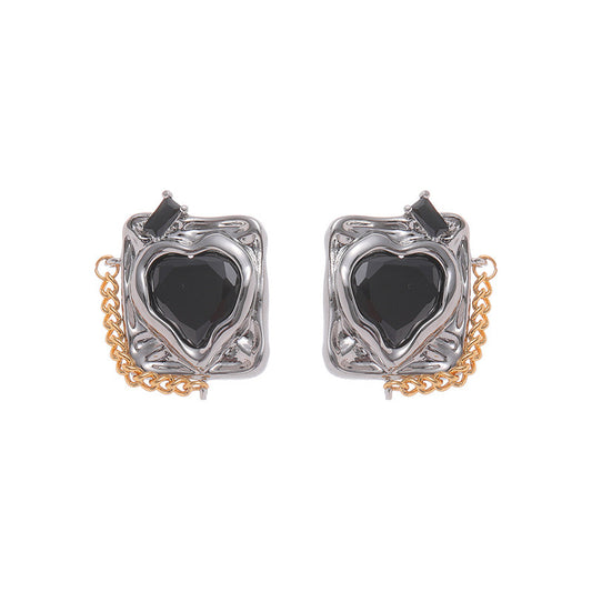 Heart Shaped Zirconia Earrings