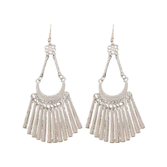 flowers wind chime tassel earrings