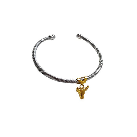 cow head pendant bracelet