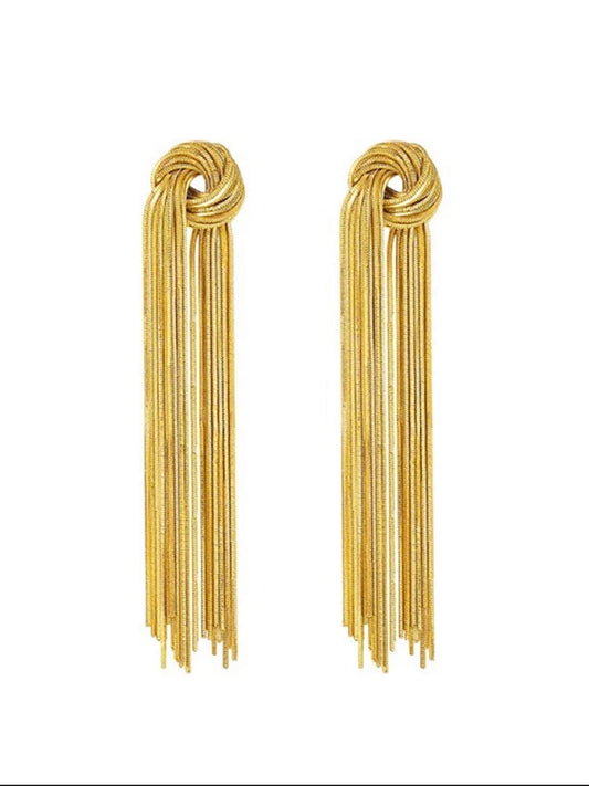 Gold Tassel Earrings