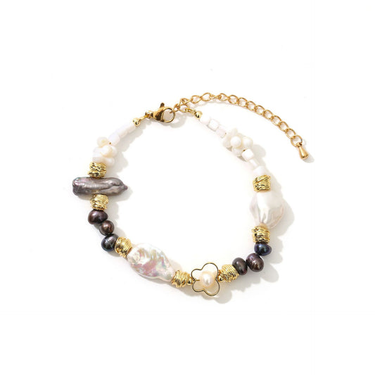 Gray Baroque Freshwater Pearl Bracelet